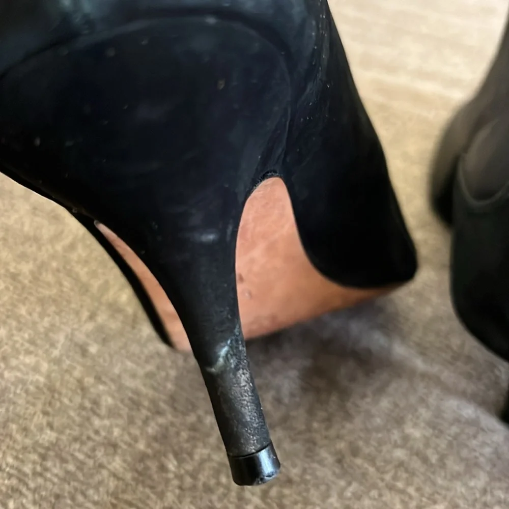 Loeffler Randall Reese Black Suede /Leather Ankle‎ Boot Size 8